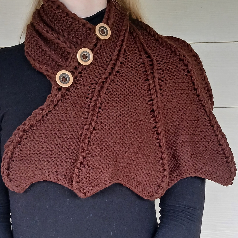 Dragon Wing Cowl Scarf - Chocolate